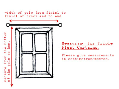 Measuring Triple Pleat Curtains